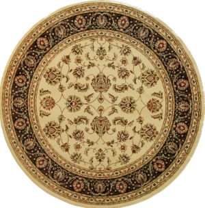 549329 Sarouk Ivory 7 ft. 10 in. Round, 54932