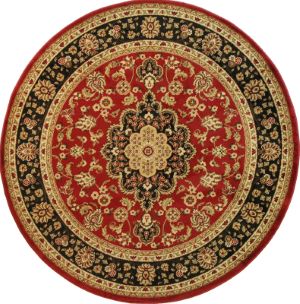 Picture of Infinity Home 541009 Barclay Medallion Kashan Red 7 ft. 10 in. Round