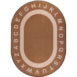 1811C-02 Endless Alphabet Rug 5 ft. 4 in. x 7 ft. 8 in. - Mocha