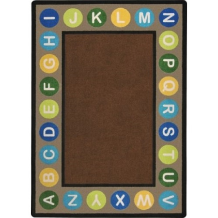 Alphabet Spots Rug 7 ft. 8 in. x 10 ft. 9 in. - Earthtone