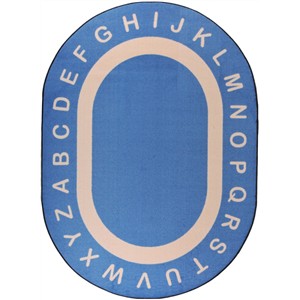 Endless Alphabet Rug 7 ft. 8 in. x 10 ft. 9 in. Oval - Seaside