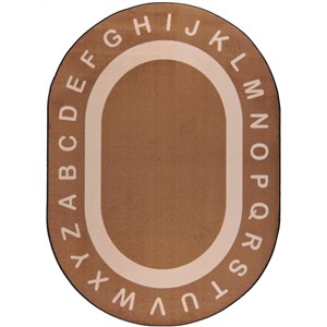 Endless Alphabet Rug 7 ft. 8 in. x 10 ft. 9 in. Oval - Mocha