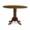 East West Furniture DLT-MAH-TP Dublin Kitchen Round Table with Two 9-in Drop-Leaves East West Furniture DLT-MAH-TP Dublin Kitchen Round Table with Two 9-in Drop-Leaves