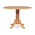 East West Furniture DLT-OAK-TP Dublin Kitchen Round Table with Two 9-in Drop Leaves East West Furniture DLT-OAK-TP Dublin Kitchen Round Table with Two 9-in Drop Leaves