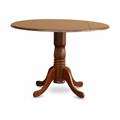 East West Furniture DLT-SBR-TP Dublin Kitchen Round Table with Two 9in Drop-Leaves in Saddle Brown Finish East West Furniture DLT-SBR-TP Dublin Kitchen Round Table with Two 9in Drop-Leaves in Saddle Brown Finish