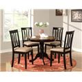 East West Furniture ANTI3-BLK-C 3 -Piece Antique Round Kitchen 36 in. Table and 2 Chairs with Microfiber Upholstered sea East West Furniture ANTI3-BLK-C 3 -Piece Antique Round Kitchen 36 in. Table and 2 Chairs with Microfiber Upholstered sea