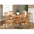 East West Furniture ANTI5-OAK-W 5 -Piece Antique Round Kitchen 36 in. Table and 4 Chairs with Wood seat East West Furniture ANTI5-OAK-W 5 -Piece Antique Round Kitchen 36 in. Table and 4 Chairs with Wood seat