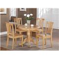 East West Furniture ANAV5-OAK-W 5 -Piece Round Kitchen 36 in. Table and 4 Chairs with Wood seat East West Furniture ANAV5-OAK-W 5 -Piece Round Kitchen 36 in. Table and 4 Chairs with Wood seat