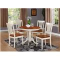 East West Furniture ANPL5-WHI-W 5 -Piece Round Kitchen 36 in. Table and 4 Chairs with Wood seat East West Furniture ANPL5-WHI-W 5 -Piece Round Kitchen 36 in. Table and 4 Chairs with Wood seat