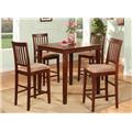 East West Furniture VERN5-MAH-C 5-Piece Vernon Pub, Counter Height Square Table & 4 Microfiber upholstered Seat East West Furniture VERN5-MAH-C 5-Piece Vernon Pub, Counter Height Square Table & 4 Microfiber upholstered Seat