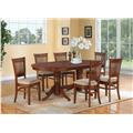 East West Furniture VANC7-ESP-C Vancouver 7PC set with double pedestal oval featured 17 in. butterfly leaf and 6 Microfi East West Furniture VANC7-ESP-C Vancouver 7PC set with double pedestal oval featured 17 in. butterfly leaf and 6 Microfi
