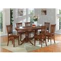 East West Furniture VANC7-ESP-W Vancouver 7PC set with double pedestal oval featured 17 in. butterfly leaf and 6 wood se East West Furniture VANC7-ESP-W Vancouver 7PC set with double pedestal oval featured 17 in. butterfly leaf and 6 wood se