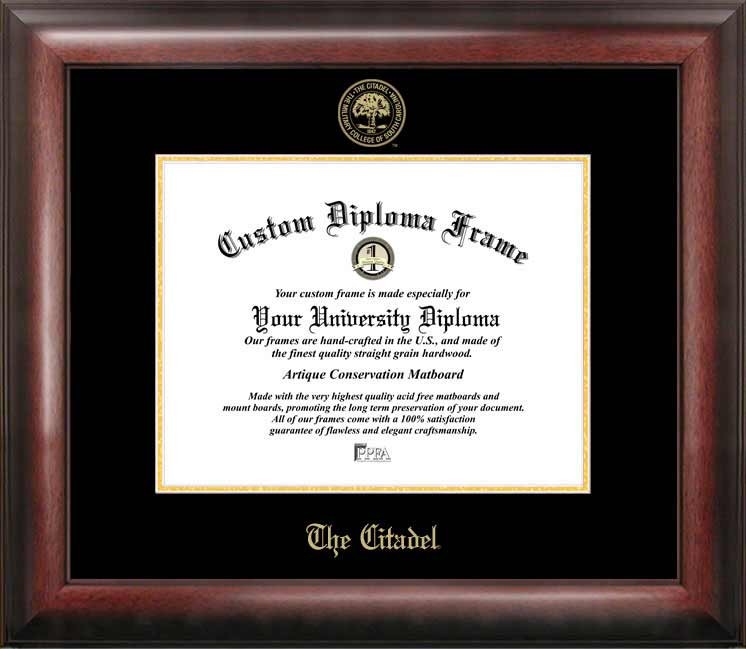 The Citadel Gold Embossed Diploma Frame