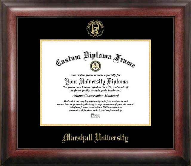 Marshall University Gold Embossed Diploma Frame