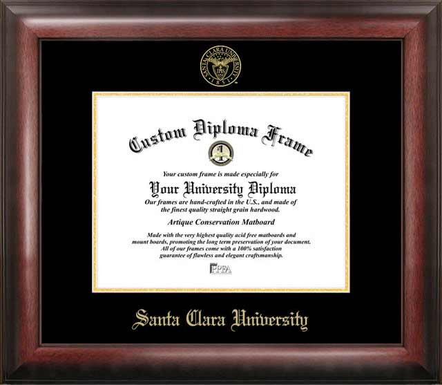 Picture of Campus Images CA930GED Santa Clara University Gold Embossed Diploma Frame
