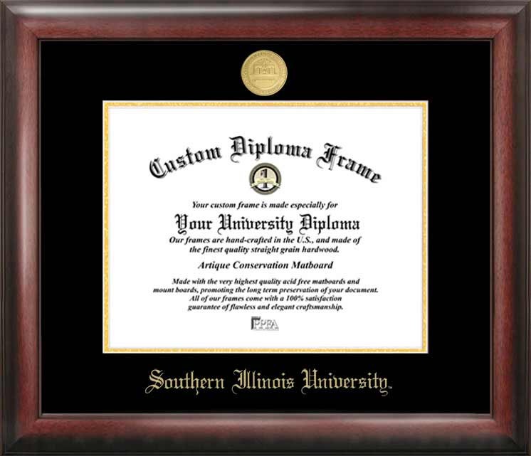 Picture of Campus Images IL972GED Southern Illinois University Gold Embossed Diploma Frame