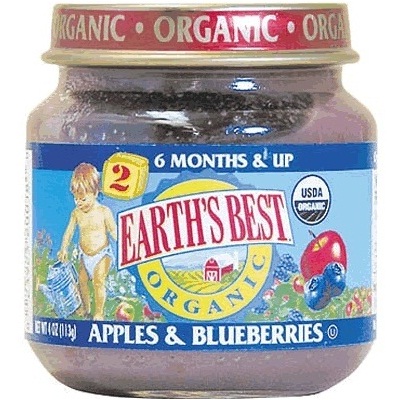 Picture of Earths Best Baby Foods BG12460 Earths Best Baby Foods Baby Apple-BluBerry - 12x4OZ