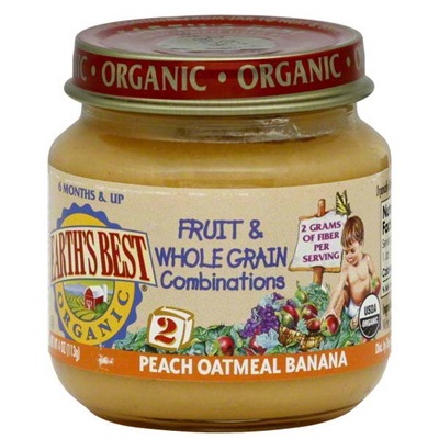 Picture of Earths Best Baby Foods BG12471 Earths Best Baby Foods Baby Pch-Oat-Ban - 12x4OZ