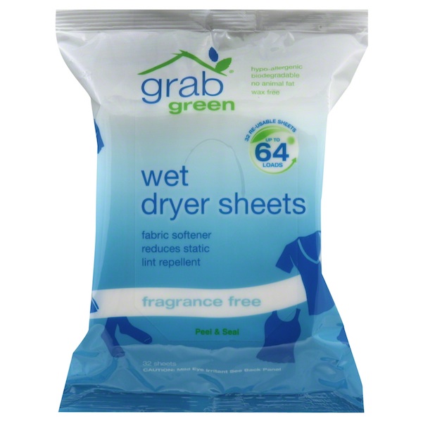 Picture of Grab Green BG13900 Grab Green Wet Dryer Sheet Fragrance Free - 6x32 CT