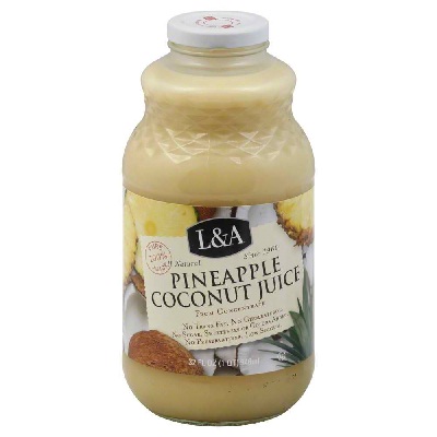 Picture of L & A Juice BG14980 L & A Juice Pineapple-Coconut - 6x32OZ