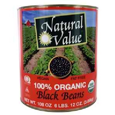 Picture of Natural Value BG16222 Natural Value Black Beans - 6x108OZ