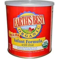 Picture of Earths Best Baby Foods B52905 Earths Best Organic Infant Formula With Iron&#44; Dha & Ara - 4x23.2Oz
