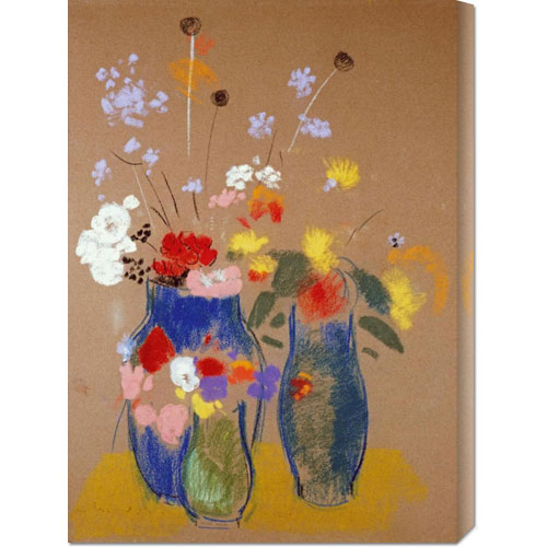 dba American Walls  Odilon Redon 'Three Vases of Flowers' Stretched Canvas - Bentley Global Arts GCS-265397-30-142