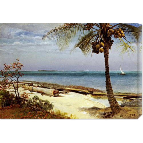 Picture of Bentley Global Arts dba American Walls GCS-267712-30-142 Albert Bierstadt &apos;Tropical Coast&apos; Stretched Canvas