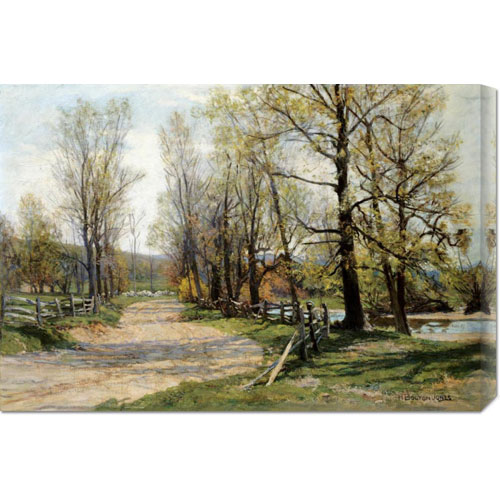 Picture of Bentley Global Arts dba American Walls GCS-268172-30-142 Hugh Bolton Jones &apos;The Country Lane&apos; Stretched Canvas