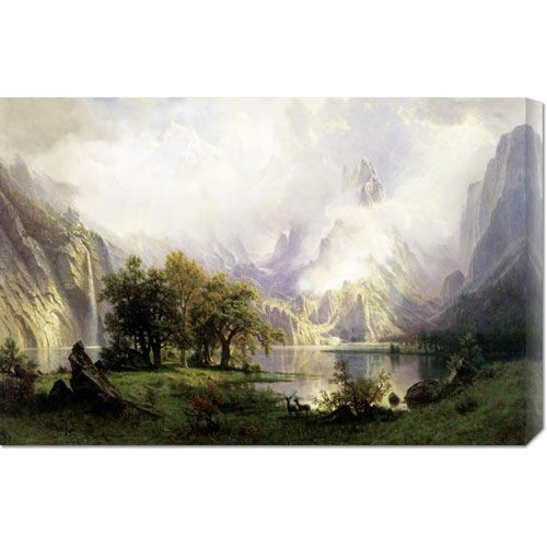 Picture of Bentley Global Arts dba American Walls GCS-276745-30-142 Albert Bierstadt &apos;View of Rocky Mountains&apos; Stretched Canvas