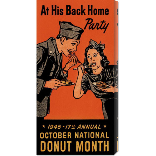 Global Gallery Budget GCS-376104-22-142 Retrolabel at His Back Home Party Gallery Wrap Giclee on Canvas Wall Art Print