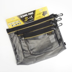 Picture of A. Saks A.saks Squares Set Waterproof Nylon Zipper Around in a 3 pak