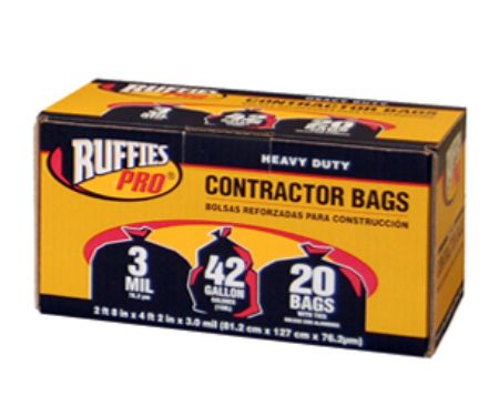Picture of Berry Plastics C68 618897 Ruffies Pro Contractor 42 Gallon Clean Up Bags