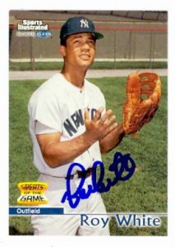63435 Roy White Autographed Baseball Card New York Yankees 1999 Fleer Greats Of The Game No. 51