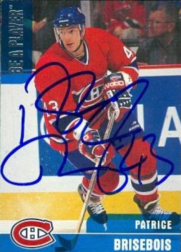 63458 Patrice Brisbois Autographed Hockey Card Montreal Canadiens 1999 In The Game No. 182