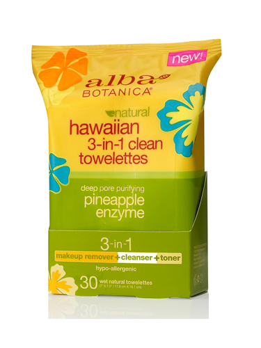 Picture of Alba Botanica AY50253 Alba Botanica 3 In 1 Clean Towelette - 1x30 ct