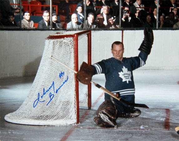 Johnny Bower Signed 8x10 Photo  TO Maple Leafs (Horizontal) -  Autograph Authentic, AAHPH30299