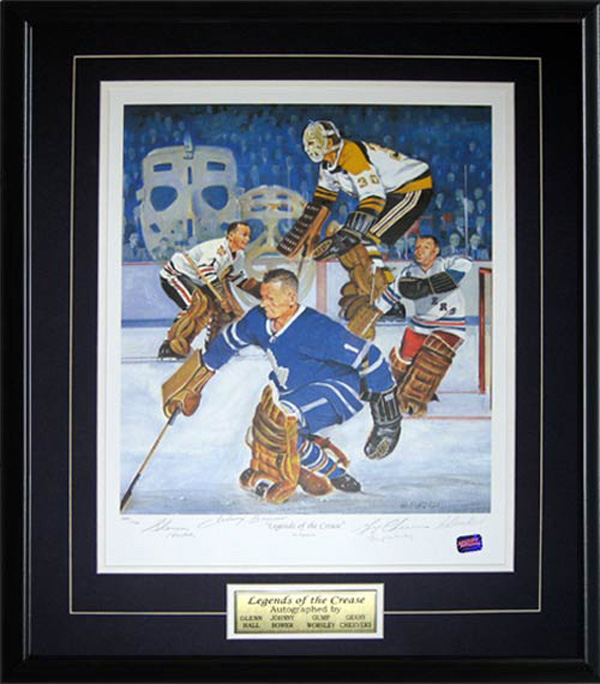 Picture of Autograph Authentic litho-legends-of-the-crease-signed-large Autographed Legends Of The Crease Lithograph - Limited Edition of 1966