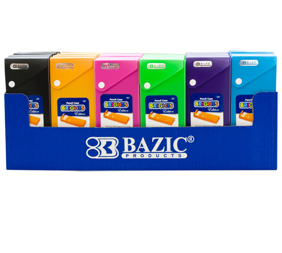 Picture of DDI 670389 BAZIC Bright Color Slider Pencil Case w/ PDQ Display Case of 36
