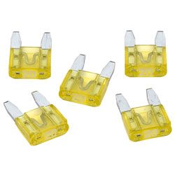 20 Amp MINI Fuses 5-Pack