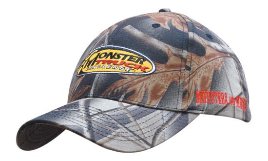 Brushed Cotton Twill Cap with Leaf Print Camouflage - Camouflage - One Size Fits All