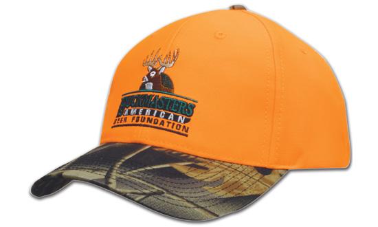 Luminescent Cap with Leaf Camouflage Visor - Orange-Leaf