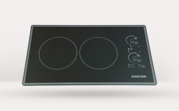 Picture of Kenyon B41775 Lite-Touch Q Cortez 2-burner Trimline Cooktop&#44; black with touch control - two 6 .5 inch 120V UL