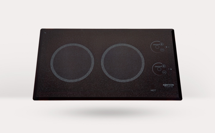 Picture of Kenyon B41575 Lite-Touch Q 2-burner Trimline Cooktop&#44; black with touch control - two 6 .5 inch 120V UL