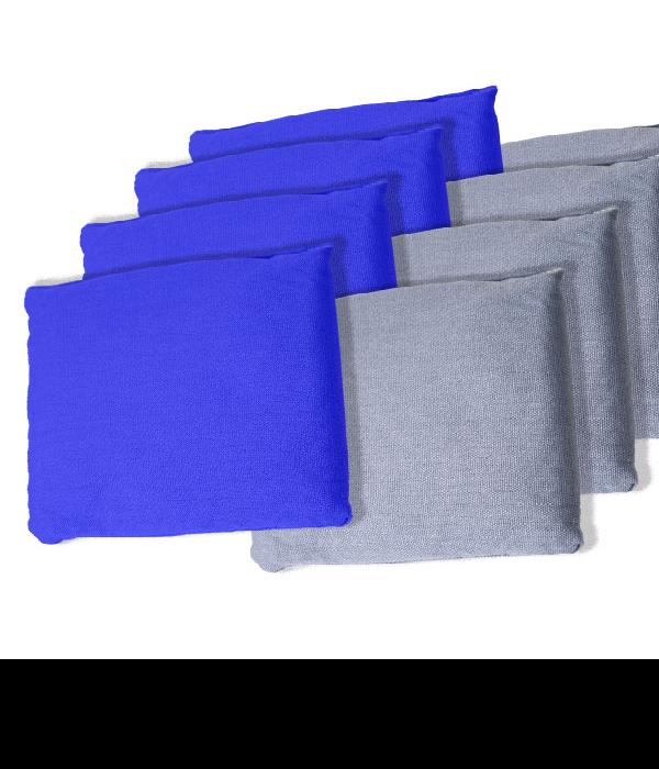 Picture of Blue and Grey Cornhole Bags- Set of 8