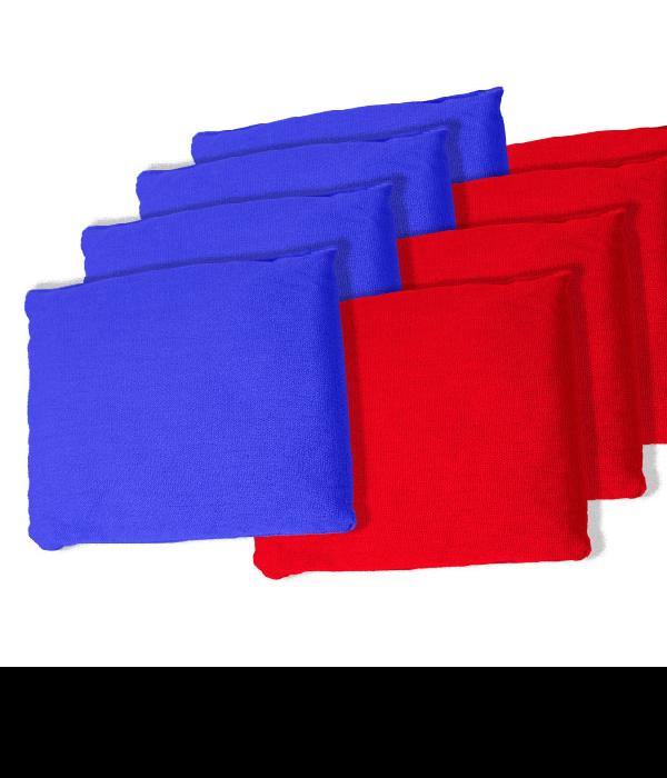 Picture of Blue and Red Cornhole Bags- Set of 8