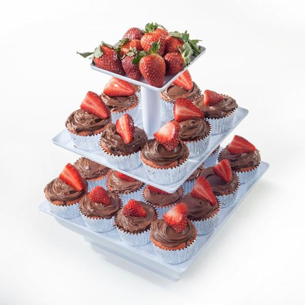 Picture of Chef Buddy 3 Tier Cupcake Dessert Stand Tray - 10 Different Options
