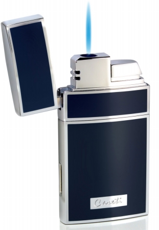 Picture of Caseti CAL438BL Caseti Troy Blue Lacquer Single Torch Flame Cigar Lighter