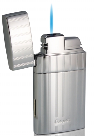 Picture of Caseti CAL438ER Caseti Troy Polished Chrome Single Torch Flame Cigar Lighter