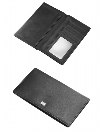 Picture of Caseti CAAC400111 Caseti Edmund Black Leather Long Wallet